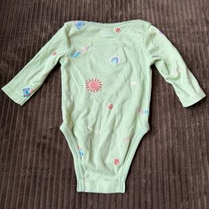 Levi's Light Green Kids Bodysuit with Colorful Prints